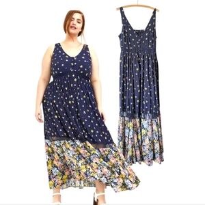 NWOT Torrid Challis Button Front Floral Tiered Maxi Dress Size 10 Summer